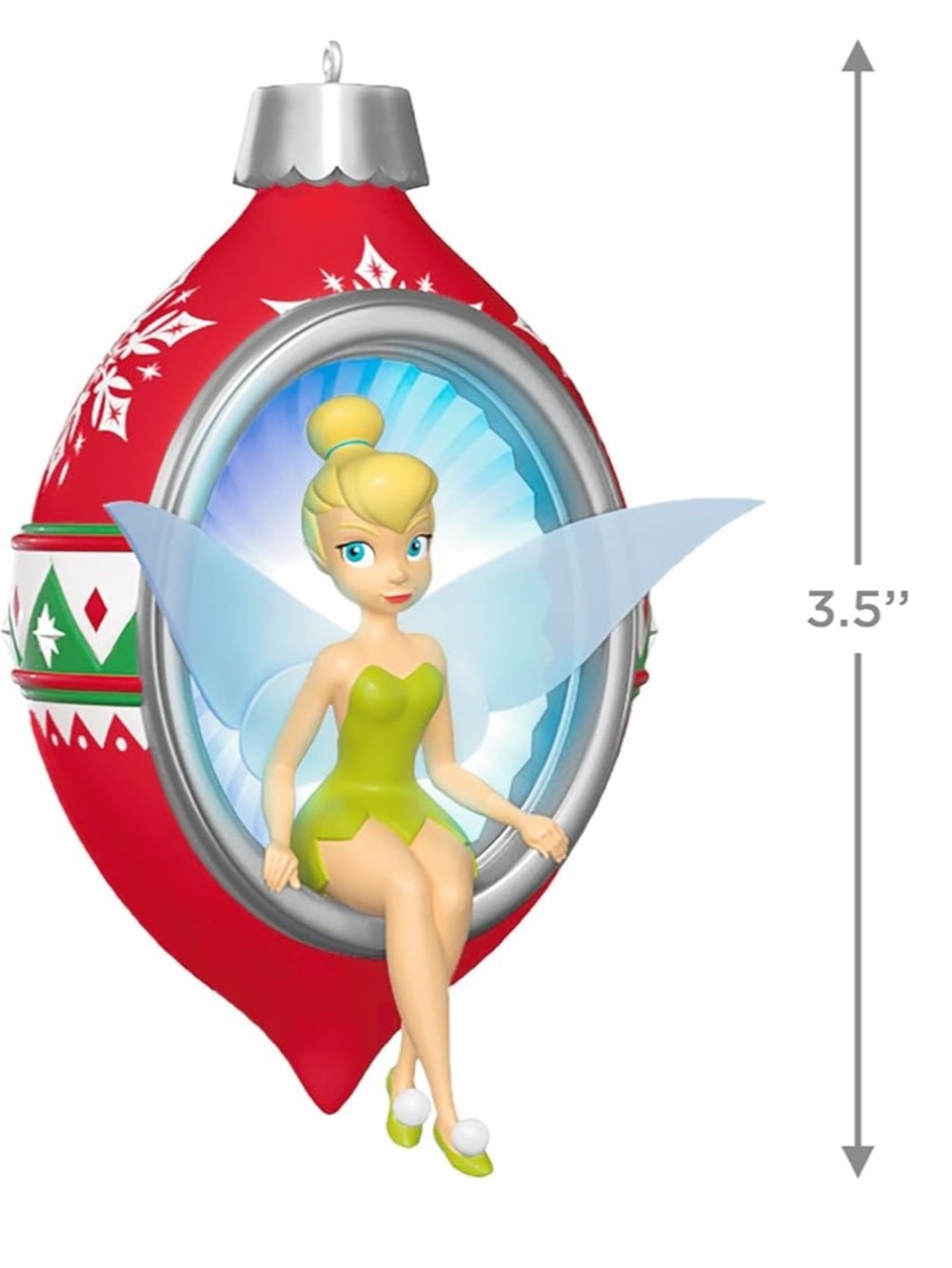 Ornament Tinker Bell Hallmark Disney Christmas, Tinker with Lights, Batteries - Picture 4 of 9